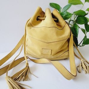 Frye and Co. CADEN  bucket drawstring sueded leather purse bag crossbody